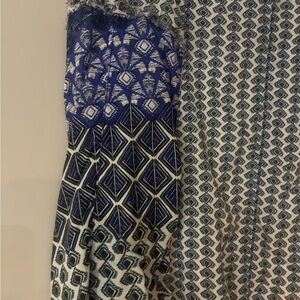 Prana Blue and White Patterned Skirt